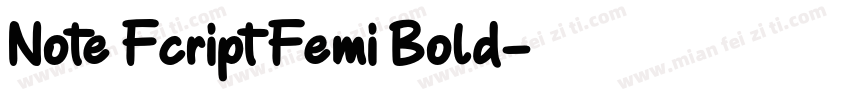 Note Fcript Femi Bold字体转换